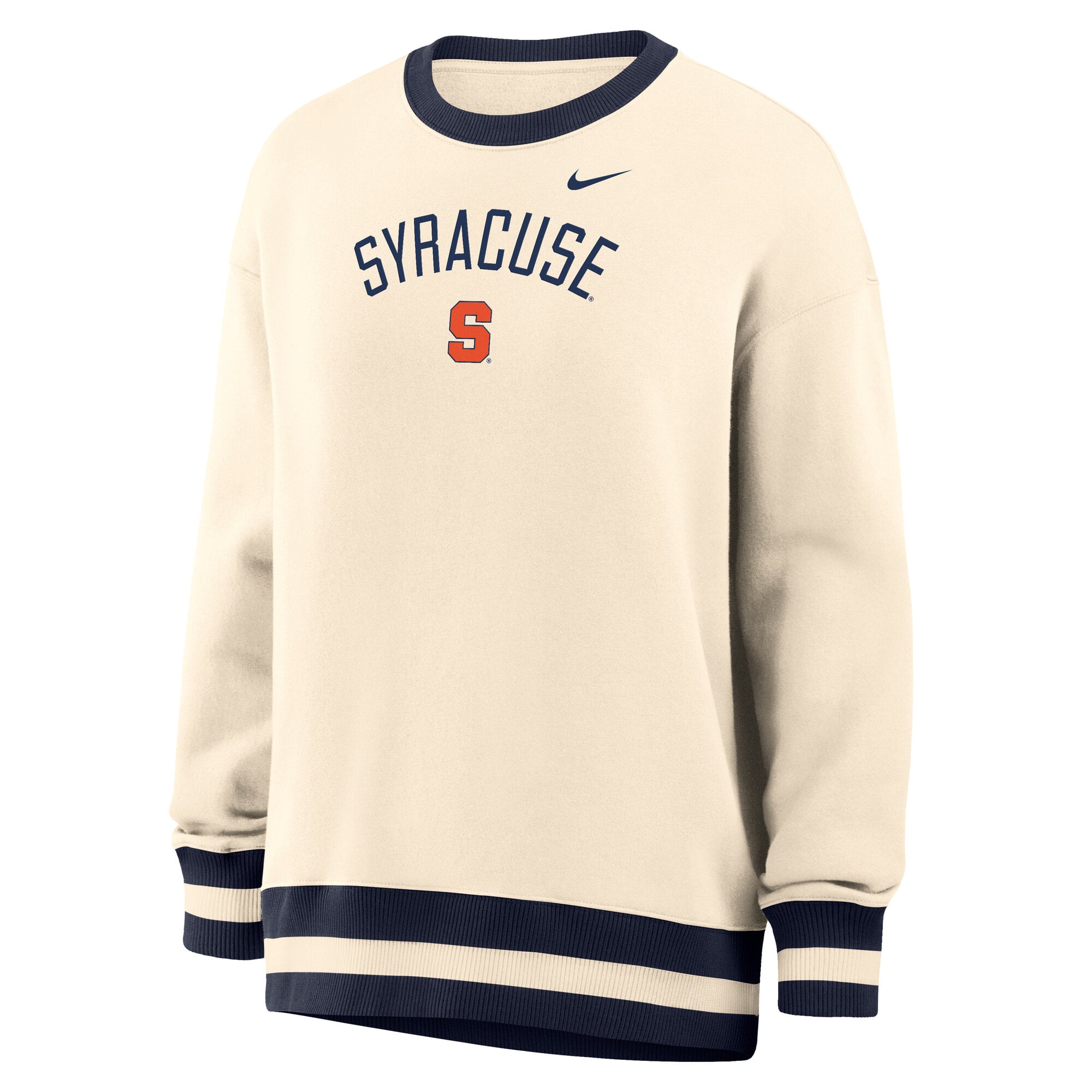 Women's Nike Natural Syracuse Orange Oversized Phoenix Fleece Sweatshirt