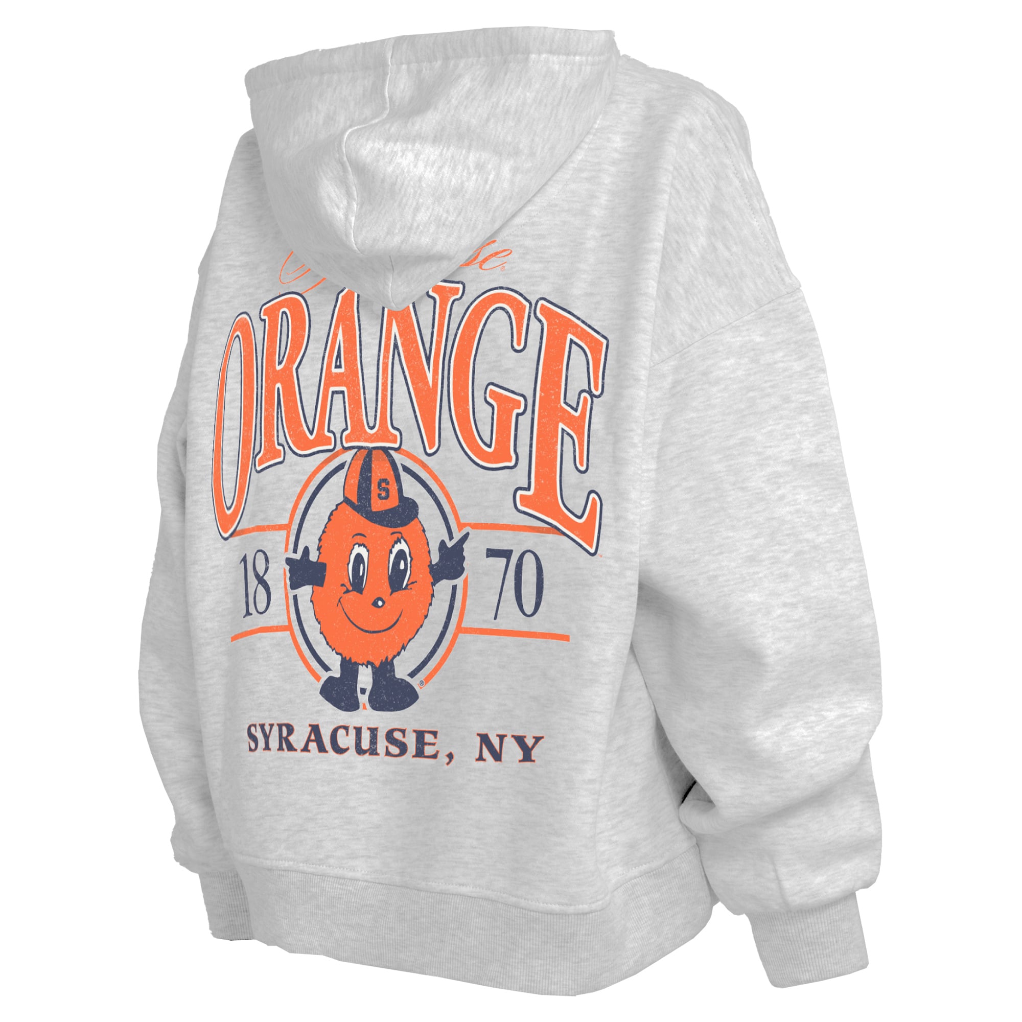 Sweat à capuche zippé Janise gris chiné Syracuse Orange pour femme, Pressbox