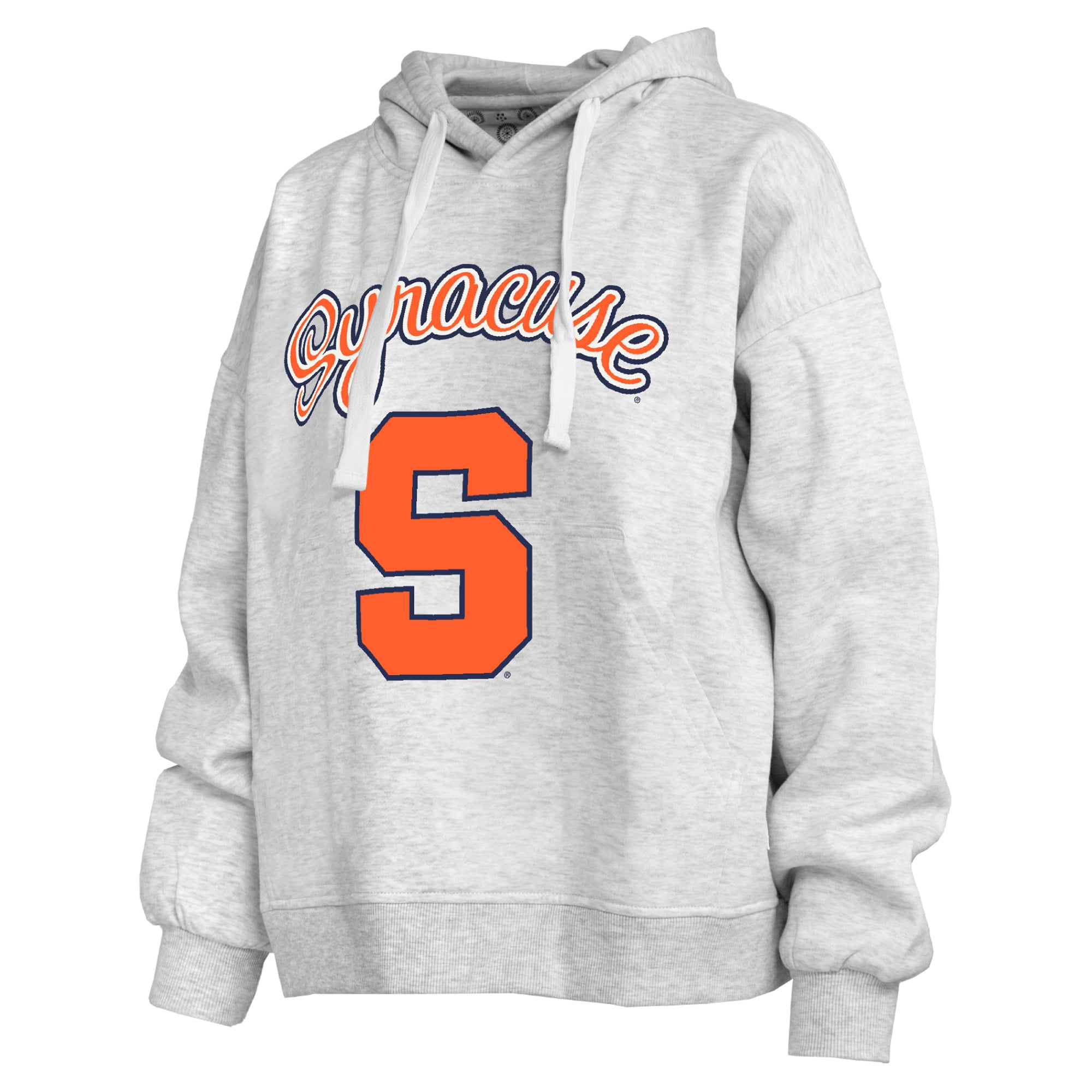 Sweat à capuche Janise pour femme, gris chiné, orange Syracuse, de Pressbox