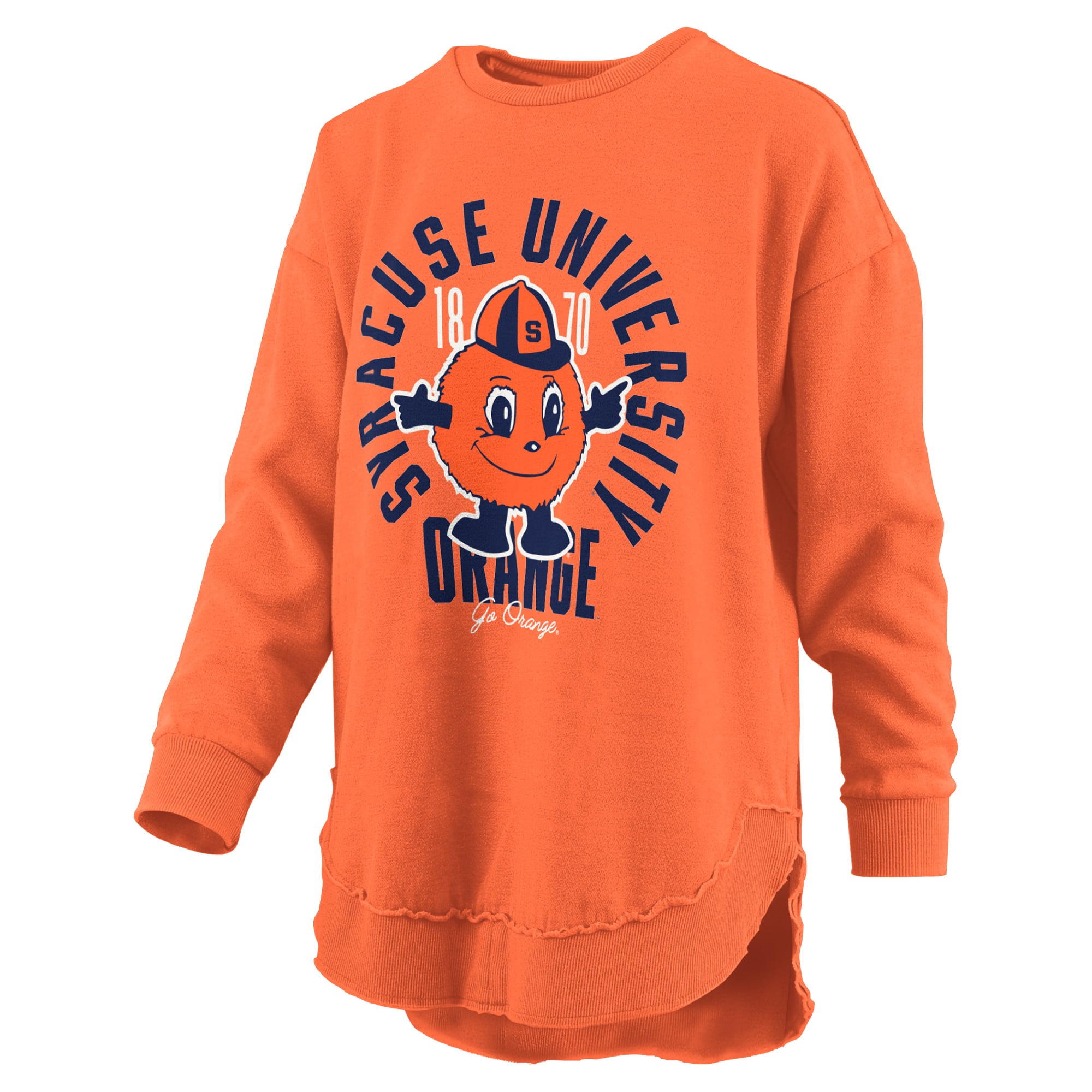Sweat-shirt à col rond Pressbox Orange Syracuse Blitz pour femmes