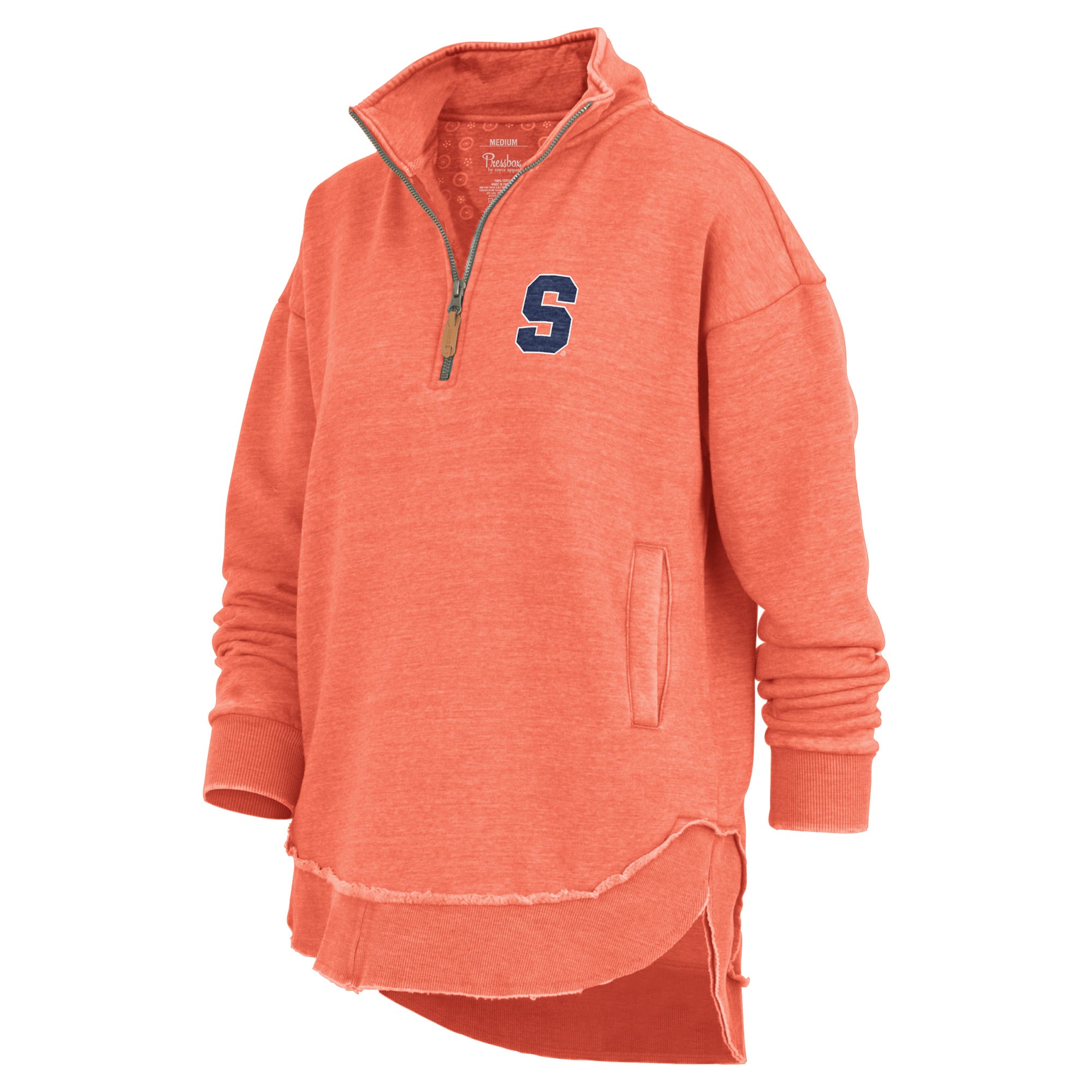 Women's Pressbox Orange Syracuse Northfork Sojourn Poncho Quarter-Zip Sweatshirt