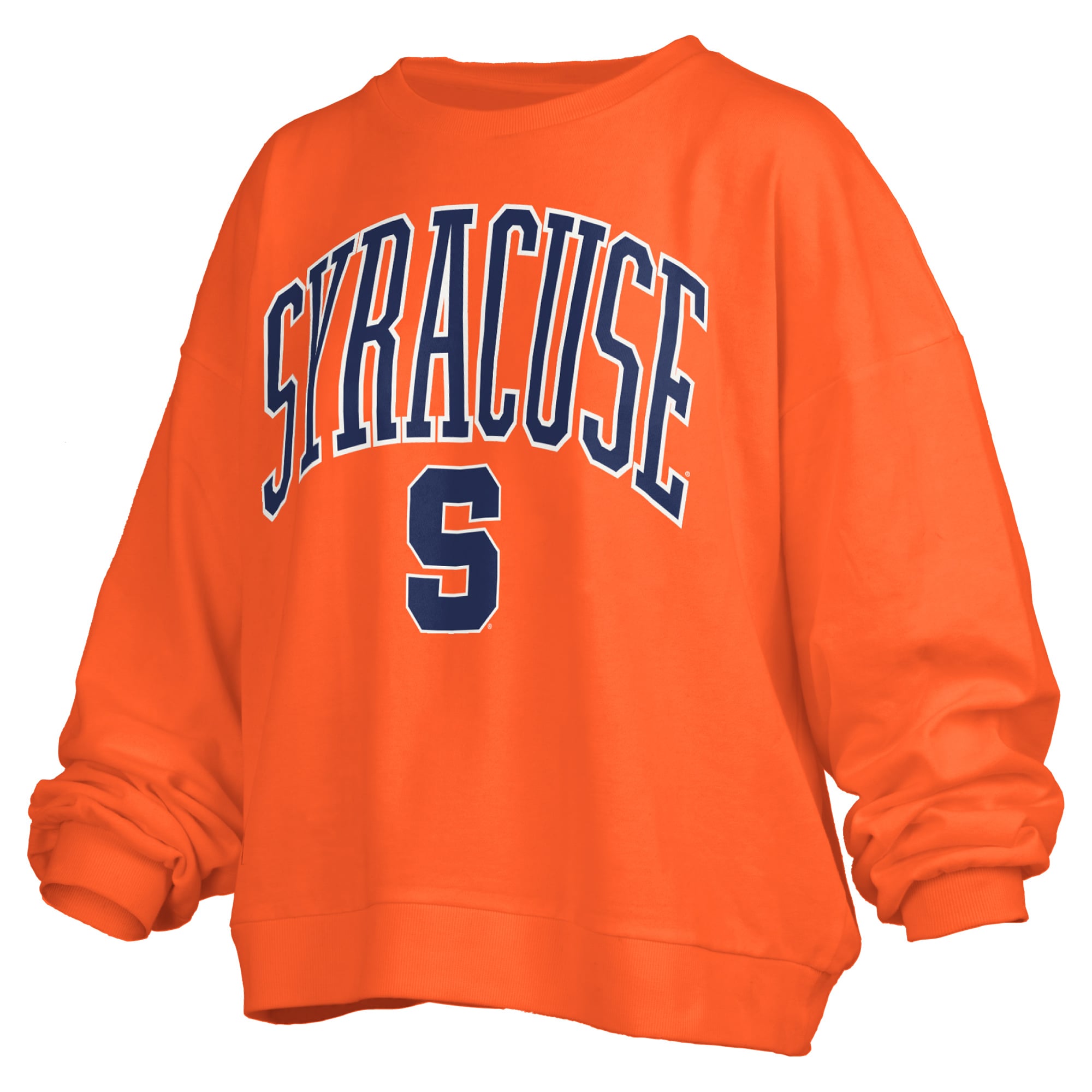 Sweat-shirt polaire oversize Pressbox Orange Syracuse Janise avec logo sur l'arche, pour femme
