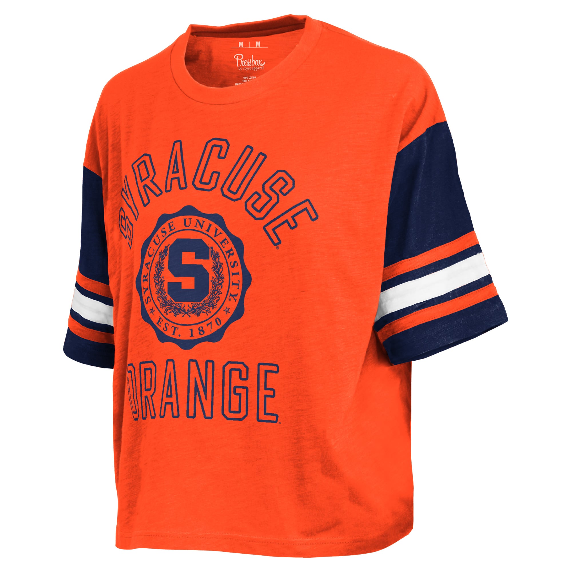 T-shirt à logo Pressbox Orange Syracuse Sunday pour femmes