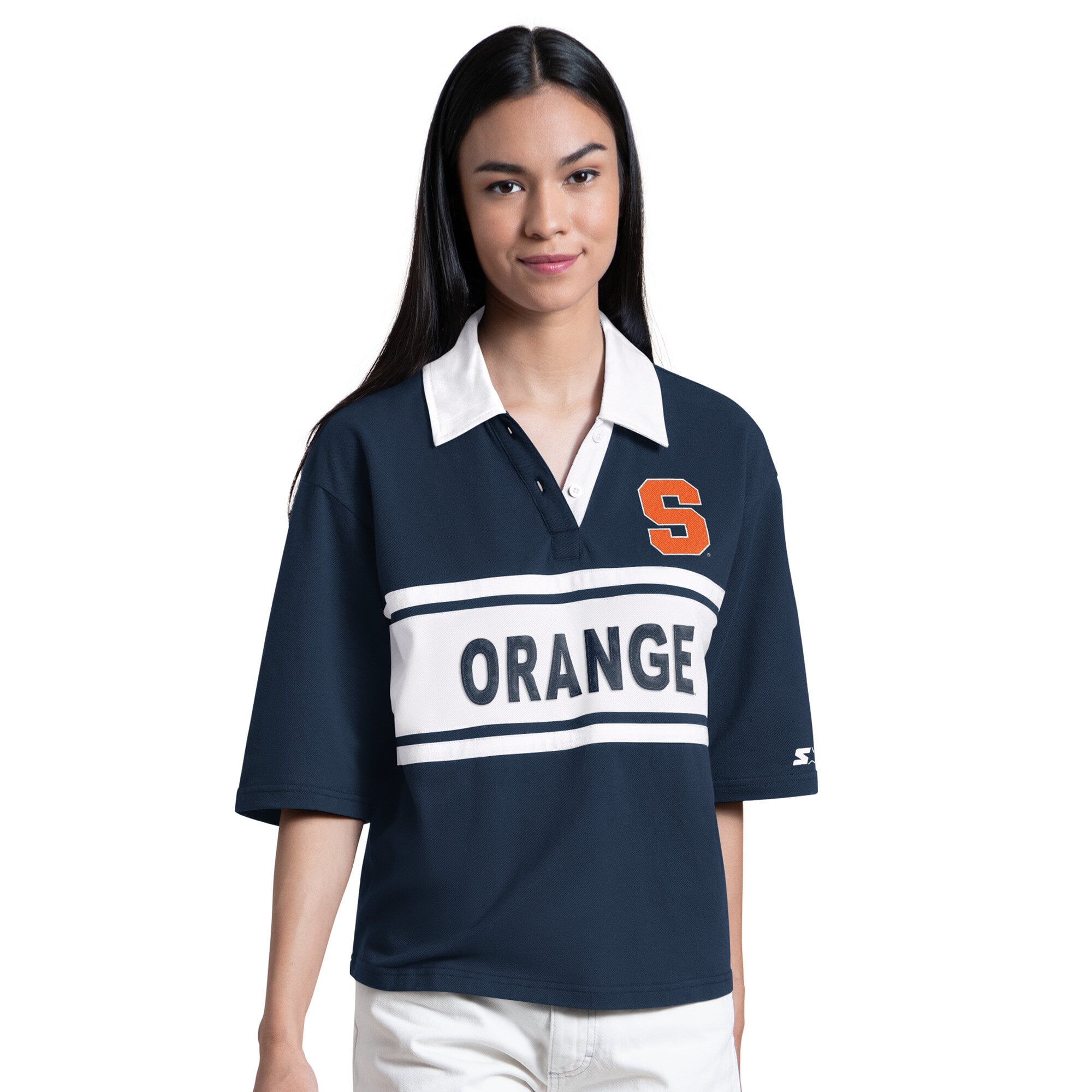Polo de champ extérieur Starter pour femmes, bleu marine, Syracuse Orange