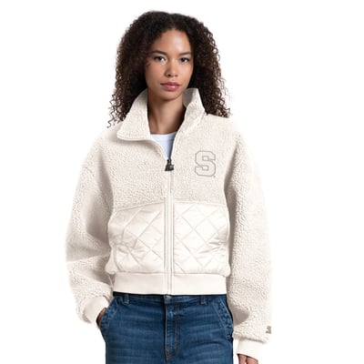 Syracuse Orange Starter Women's Journeyman Sherpa Full-Zip Jacket - White