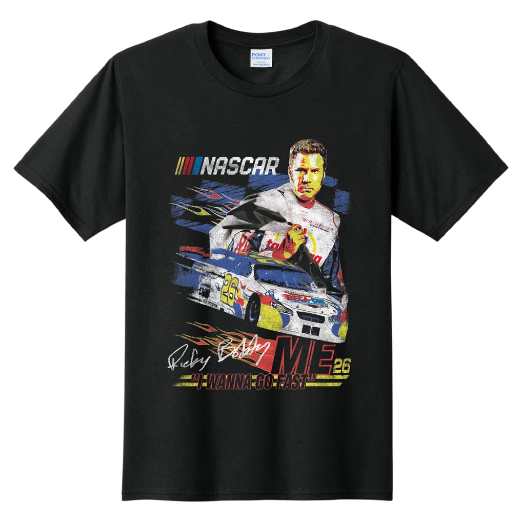 Men's NASCAR Black Talladega Nights I Wanna Go Fast T-Shirt