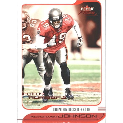 2001 Fleer Focus Numbers #51 Keyshawn Johnson/123