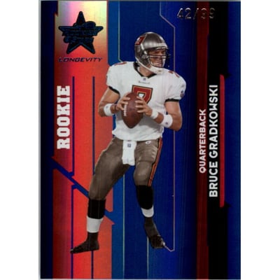 2006 Leaf Rookies and Stars Longevity Target Sapphire Parallel #205 Bruce Gradkowski