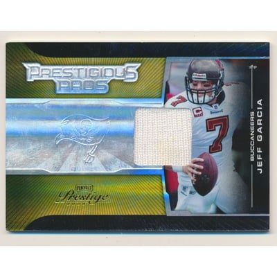 2008 Playoff Prestige Prestigious Pros Materials Gold #3 Jeff Garcia