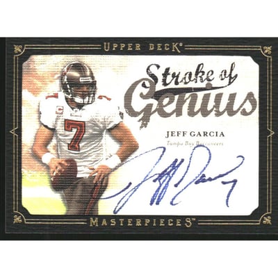 2008 UD Masterpieces Stroke Of Genius Autographs #SOG45 Jeff Garcia SP