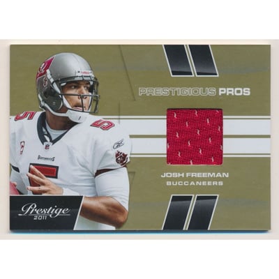 2011 Prestige Prestigious Pros Materials Gold #32 Josh Freeman