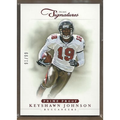 2012 Prime Signatures Prime Proof Red #169 Keyshawn Johnson