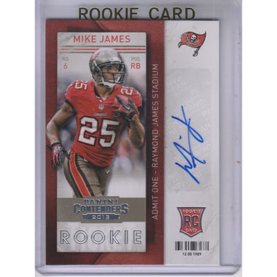 2013 Panini Contenders #169A Mike James AU RC