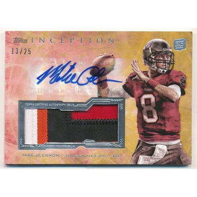 2013 Topps Inception Rookie Jumbo Patch Autographs Yellow #IAJPMG Mike Glennon