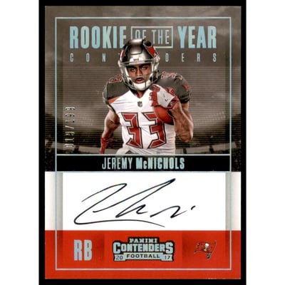 2017 Panini Contenders Rookie of the Year Contenders Autographs #16 Jeremy McNichols/199
