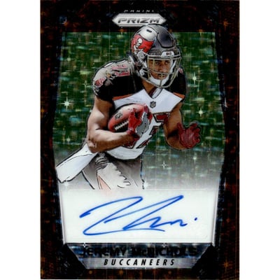 2017 Panini Prizm Rookie Autographs Prizms Blue Wave #RATJL T.J. Logan