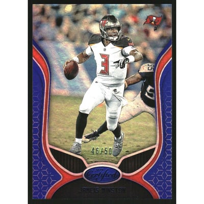 2019 Certified Mirror Blue #86 Jameis Winston