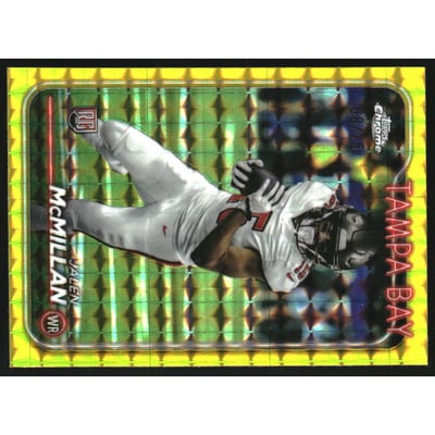 2024 Topps Chrome Yellow Geometric Refractors #242 Jalen McMillan