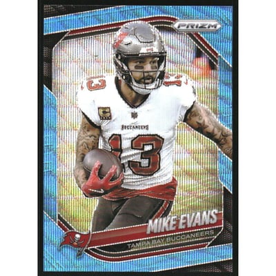 2025 Panini Prizm Prizms Blue Wave #225 Mike Evans