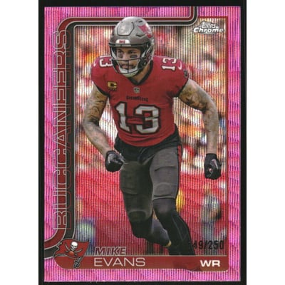 2025 Topps Chrome Pink Wave Refractors #282 Mike Evans