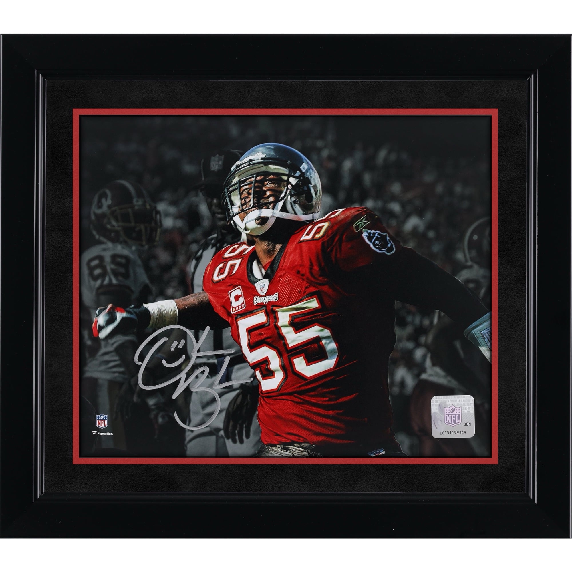 Derrick Brooks Tampa Bay Buccaneers Autographed 8" x 10" Celebration Spotlight Photograph