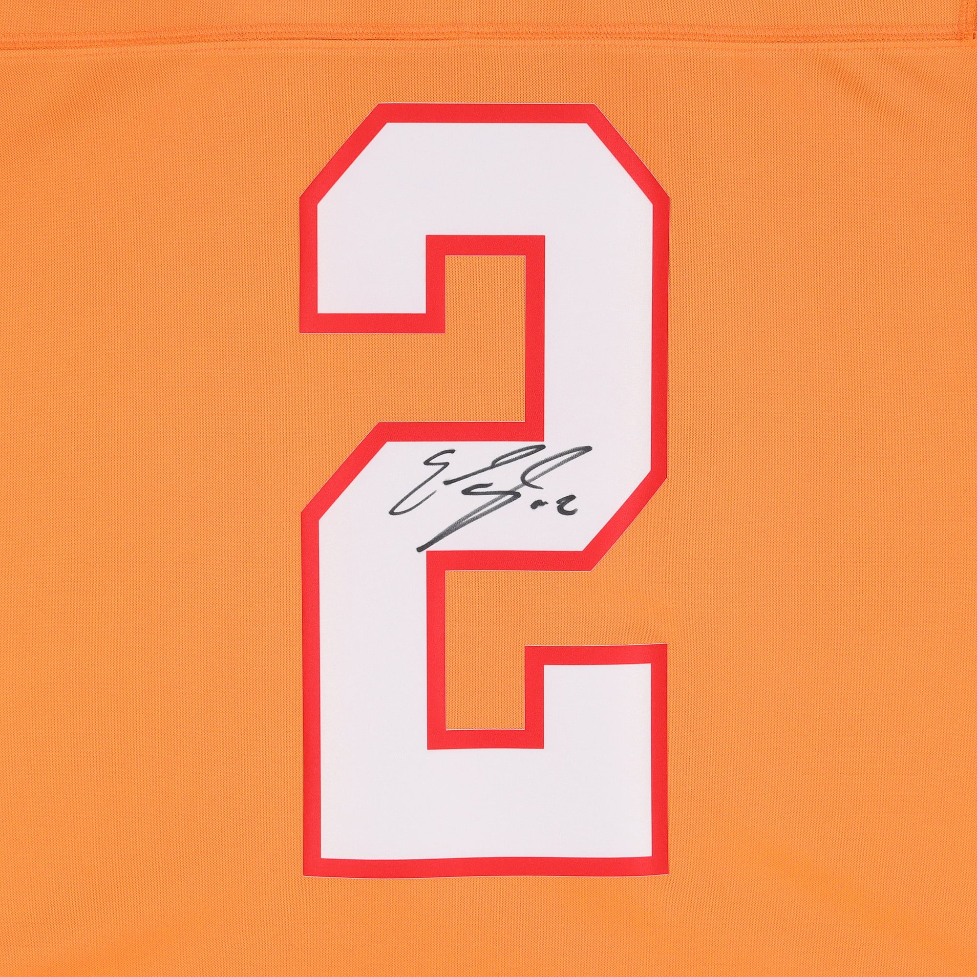 Maillot Nike Vapor Fuse orange en édition limitée, autographié par Emeka Egbuka des Buccaneers de Tampa Bay