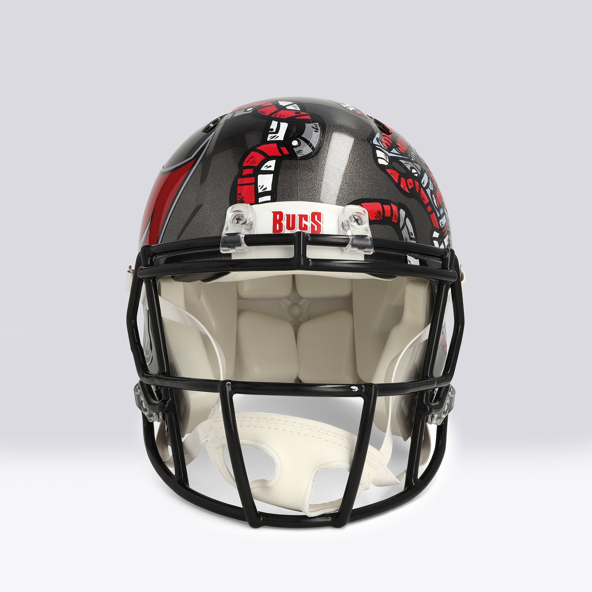 Emeka Egbuka Tampa Bay Buccaneers Autographed Riddell Speed Authentic Helmet - Art by Distorted - Limited Edition #1/1 - WN55916781