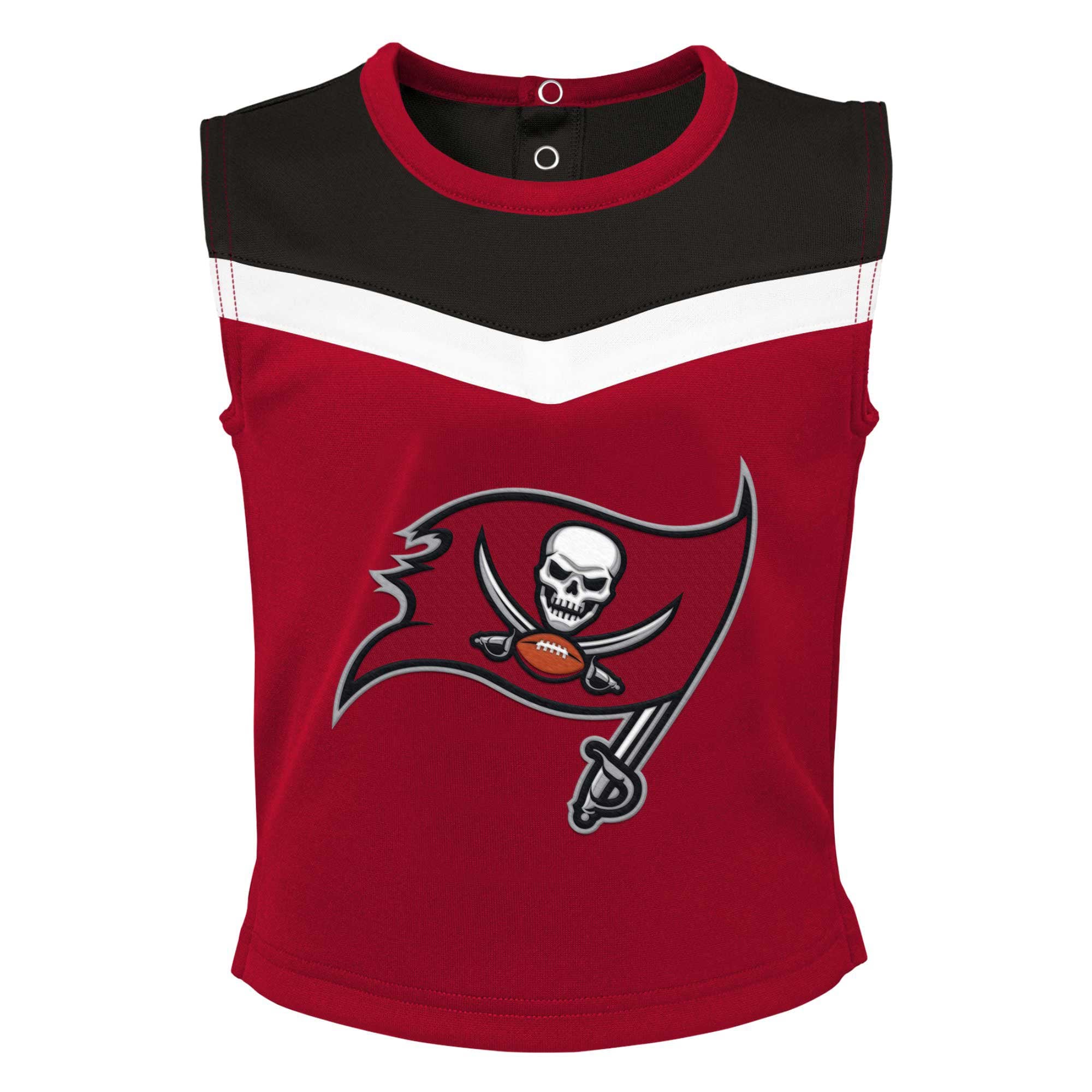 Girls Preschool Red Tampa Bay Buccaneers Spirit Cheerleader Two-Piece Set with Bloomers