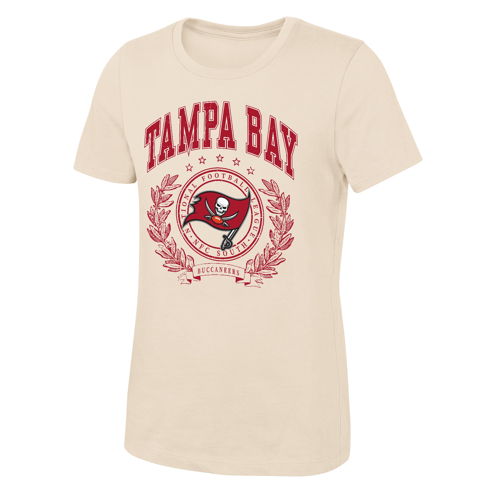 Girls Youth Outerstuff Natural Tampa Bay Buccaneers Undefeated T-Shirt