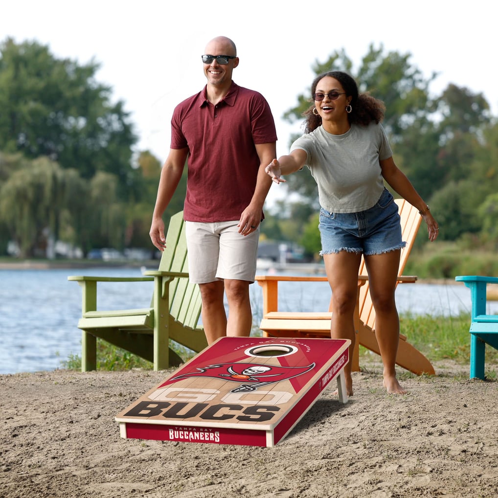 Tampa Bay Buccaneers IDNA 2' x 4' Slogan Series Cornhole Game with Bags
