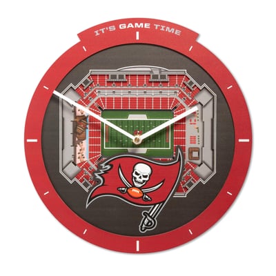 Tampa Bay Buccaneers IDNA StadiumView 3D Wall Clock