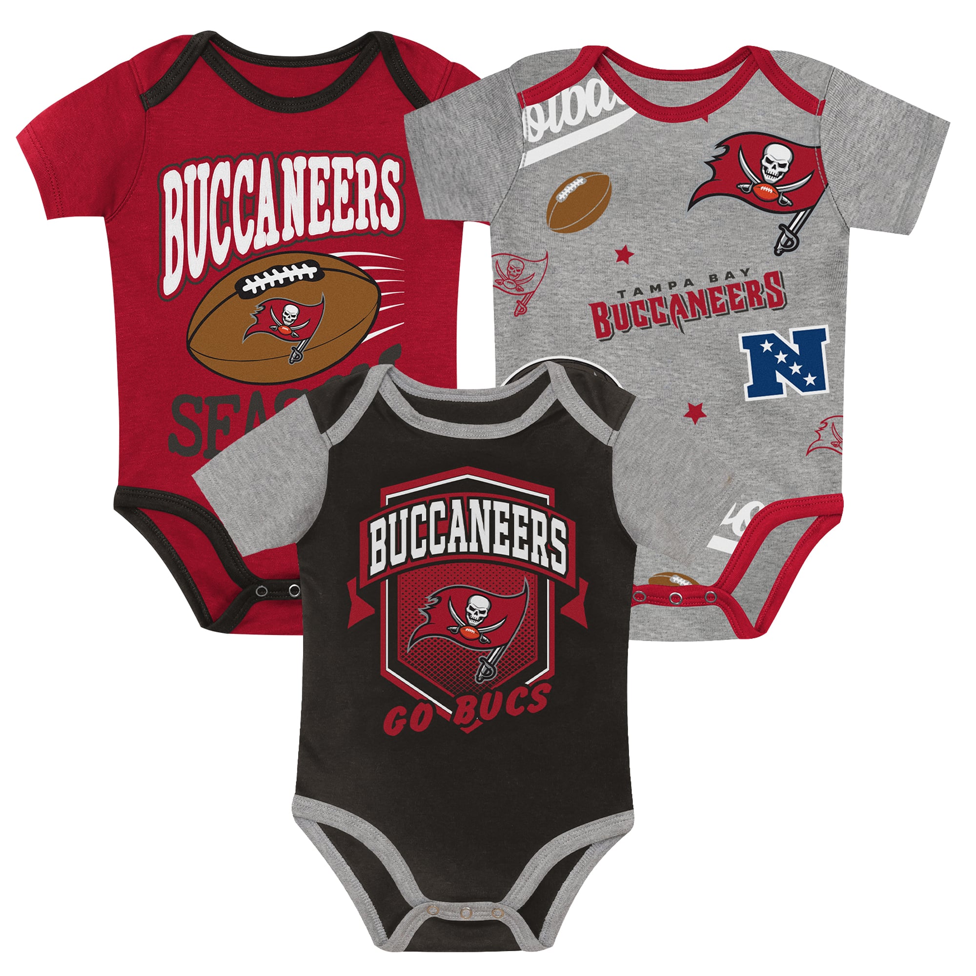 Infant Outerstuff Tampa Bay Buccaneers First Round Pick 3-Piece Bodysuit Set