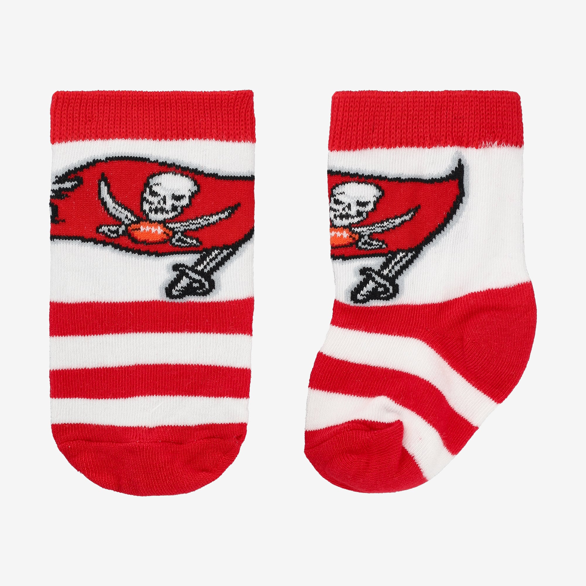 Chaussettes de rugby à blocs rouges Tampa Bay Buccaneers pour bébé