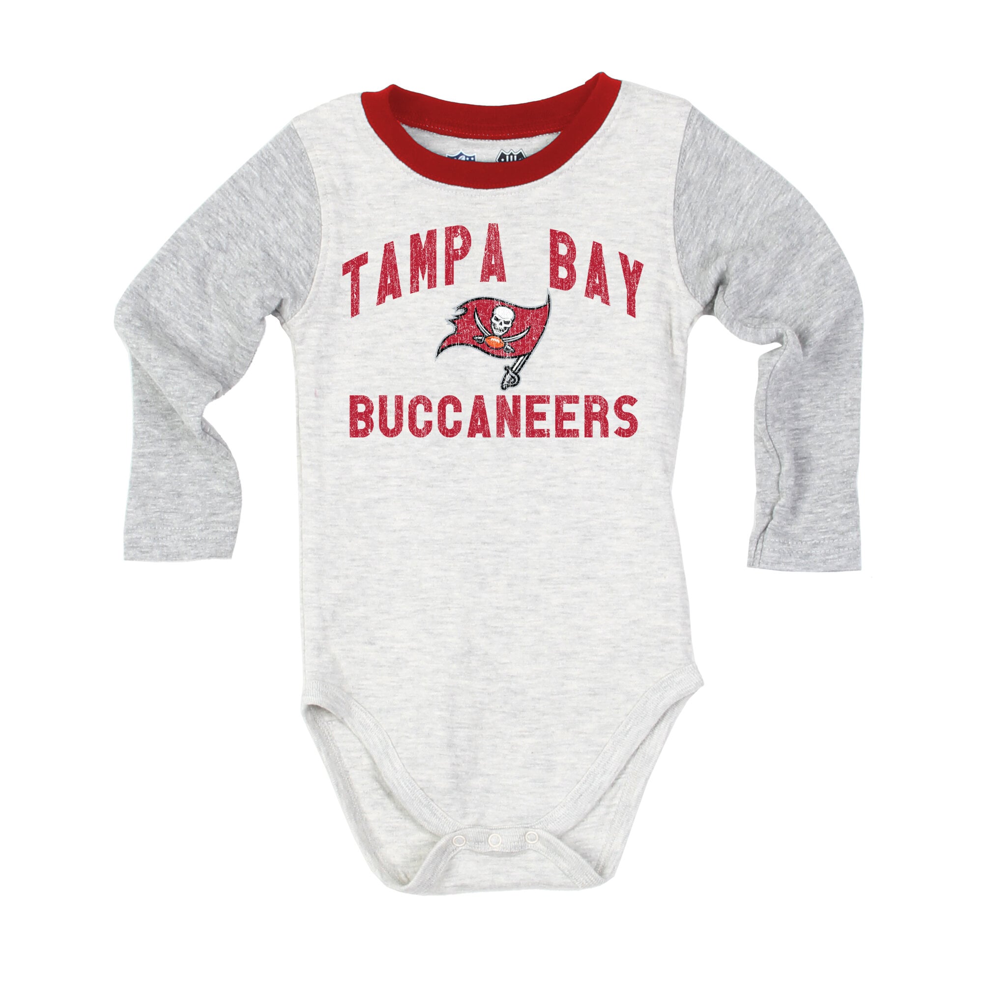 Ensemble body et pantalon à manches longues Jie Hopper pour bébé Wes & Willy Heather Gray Tampa Bay Buccaneers