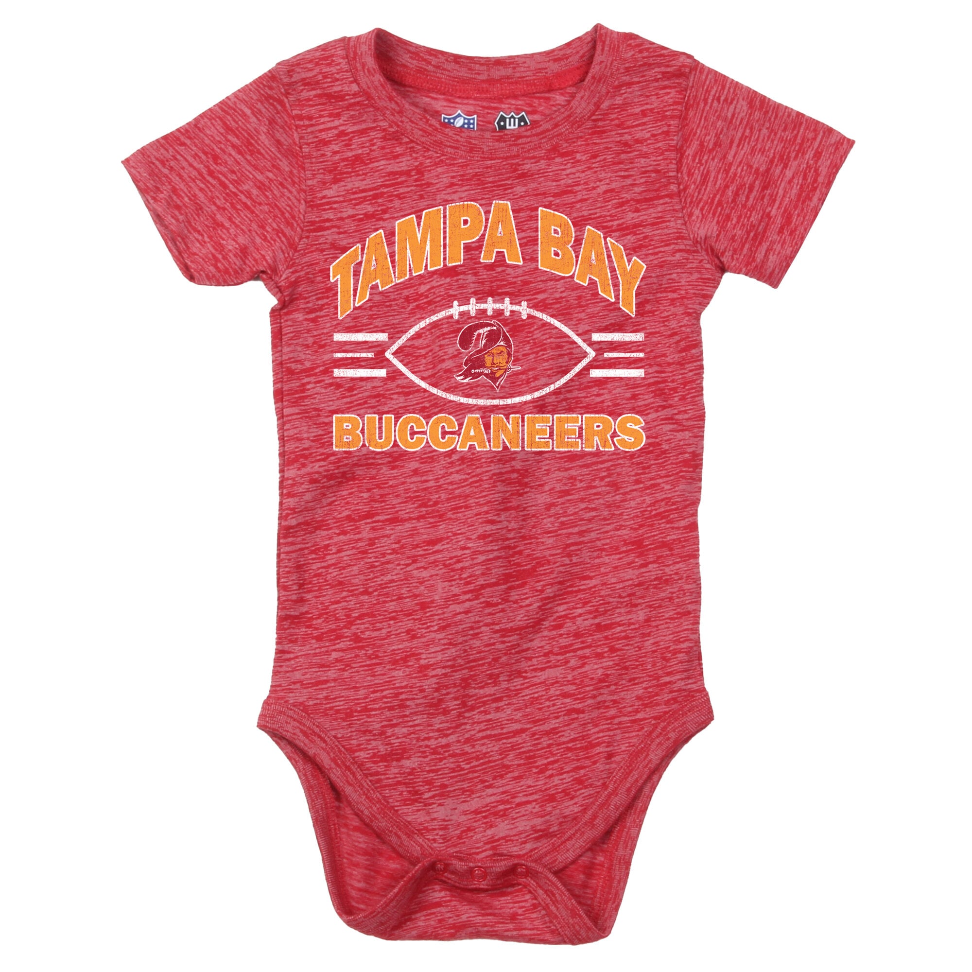 Ensemble body et short pour bébé Wes & Willy rouge/noir Tampa Bay Buccaneers Cloudy Yard Hopper
