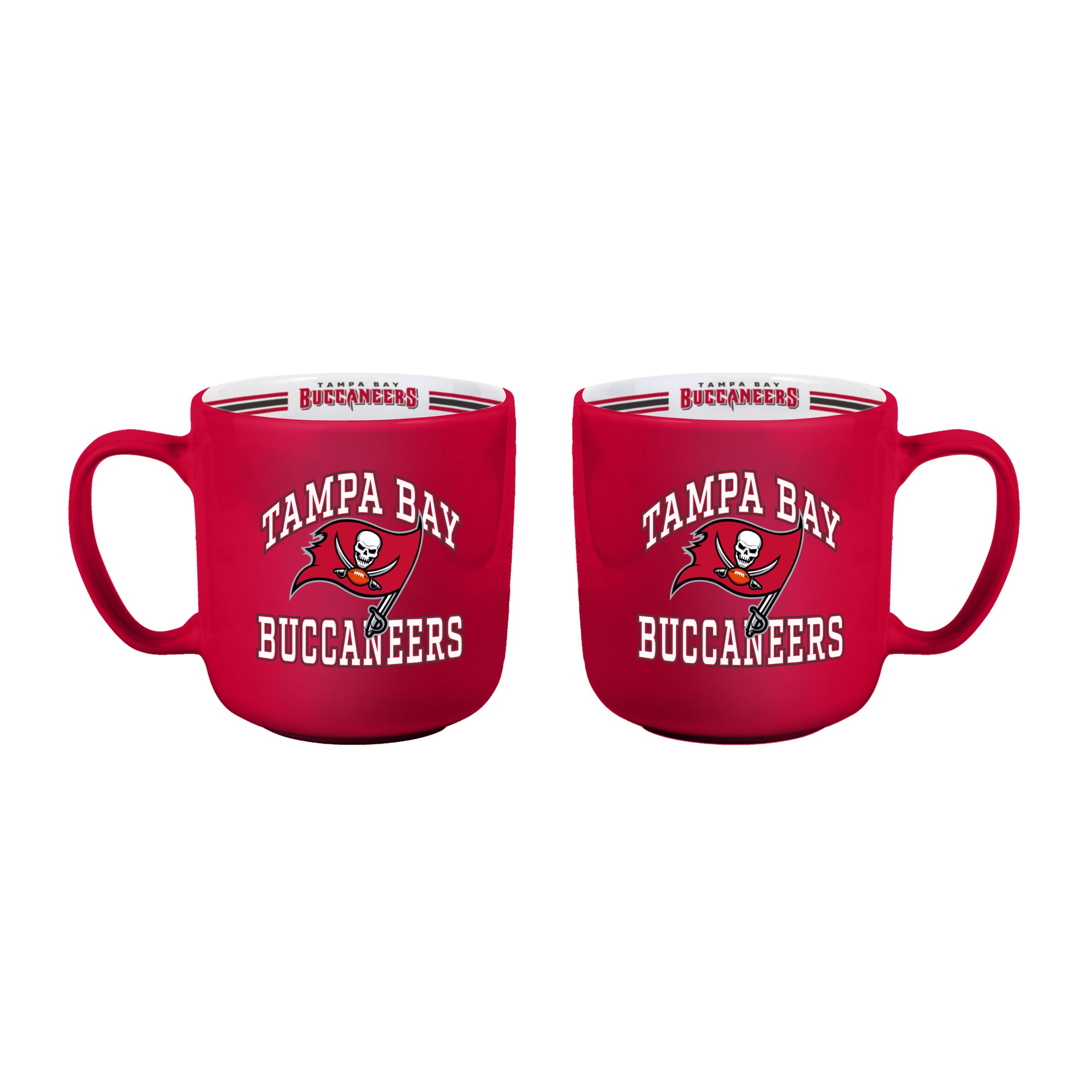 Ensemble de deux tasses rayées de 44 cl (15 oz) Logo Brands Tampa Bay Buccaneers
