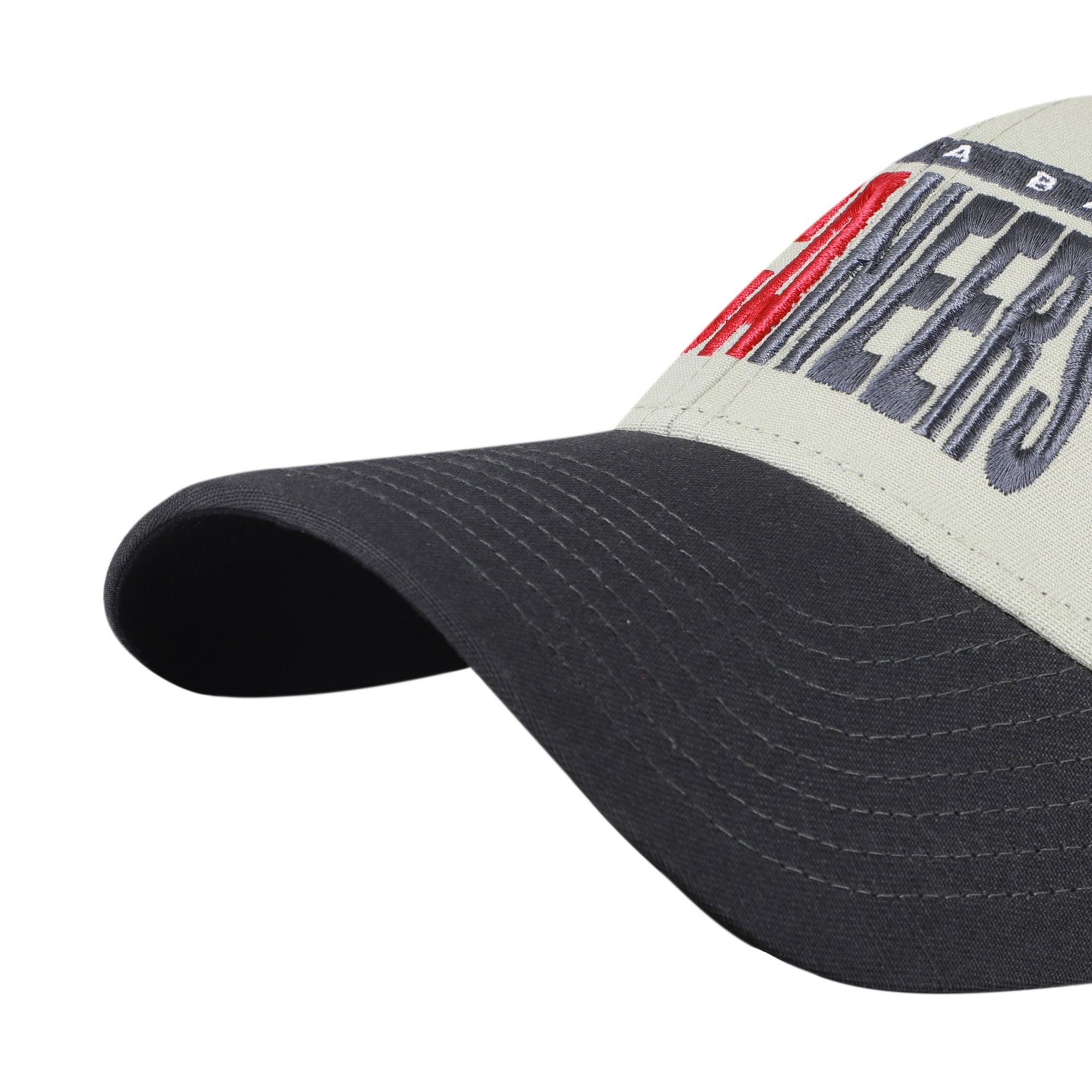 Men's '47  Gray/Black Tampa Bay Buccaneers Half Block Text MVP Adjustable Hat