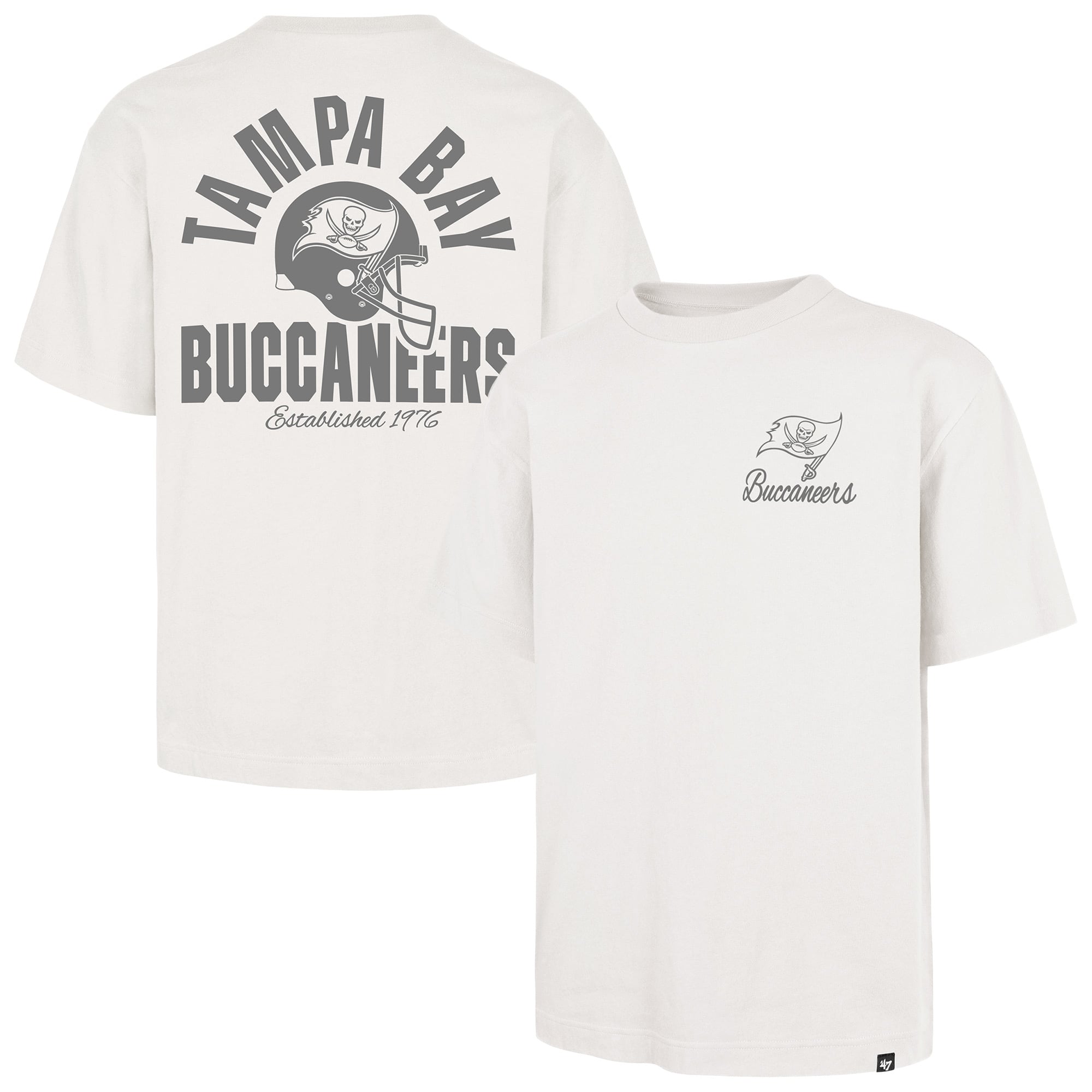 Men's '47 Off White Tampa Bay Buccaneers Photon Dust Foundation T-Shirt