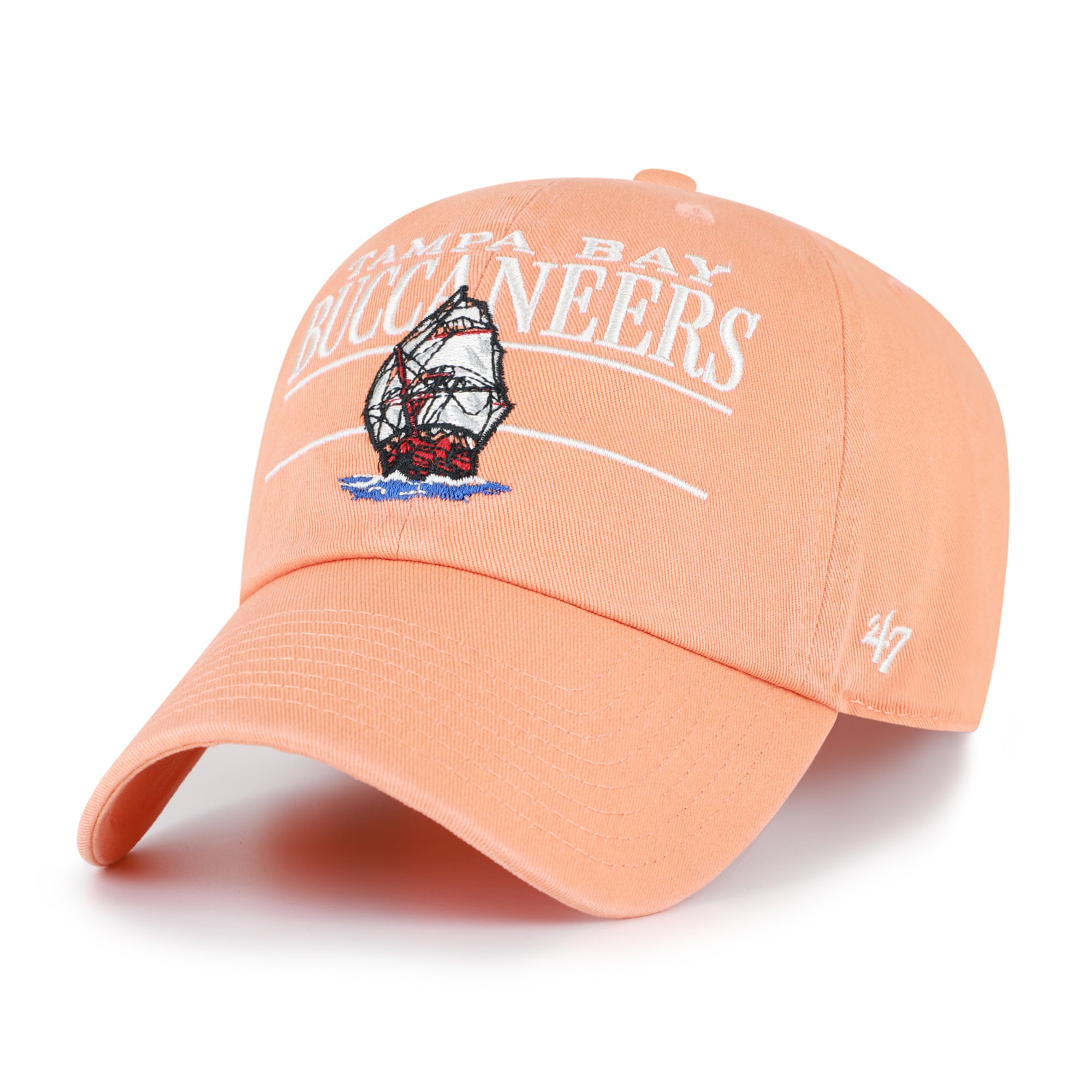 Men's '47 Orange Tampa Bay Buccaneers Throwback Graphic Clean Up Adjustable Hat