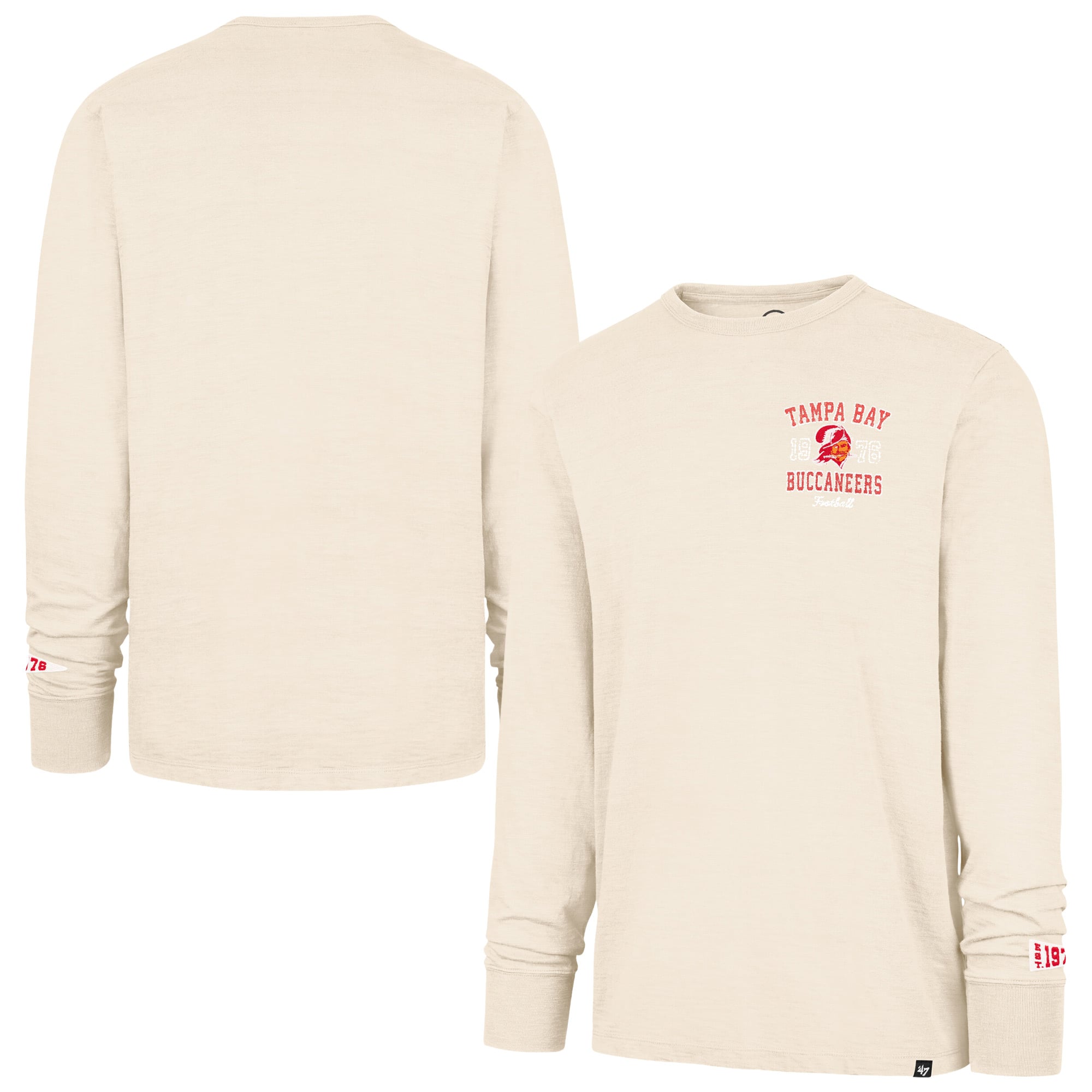 Men's '47 Tan Tampa Bay Buccaneers Heavy Slub Long Sleeve T-Shirt