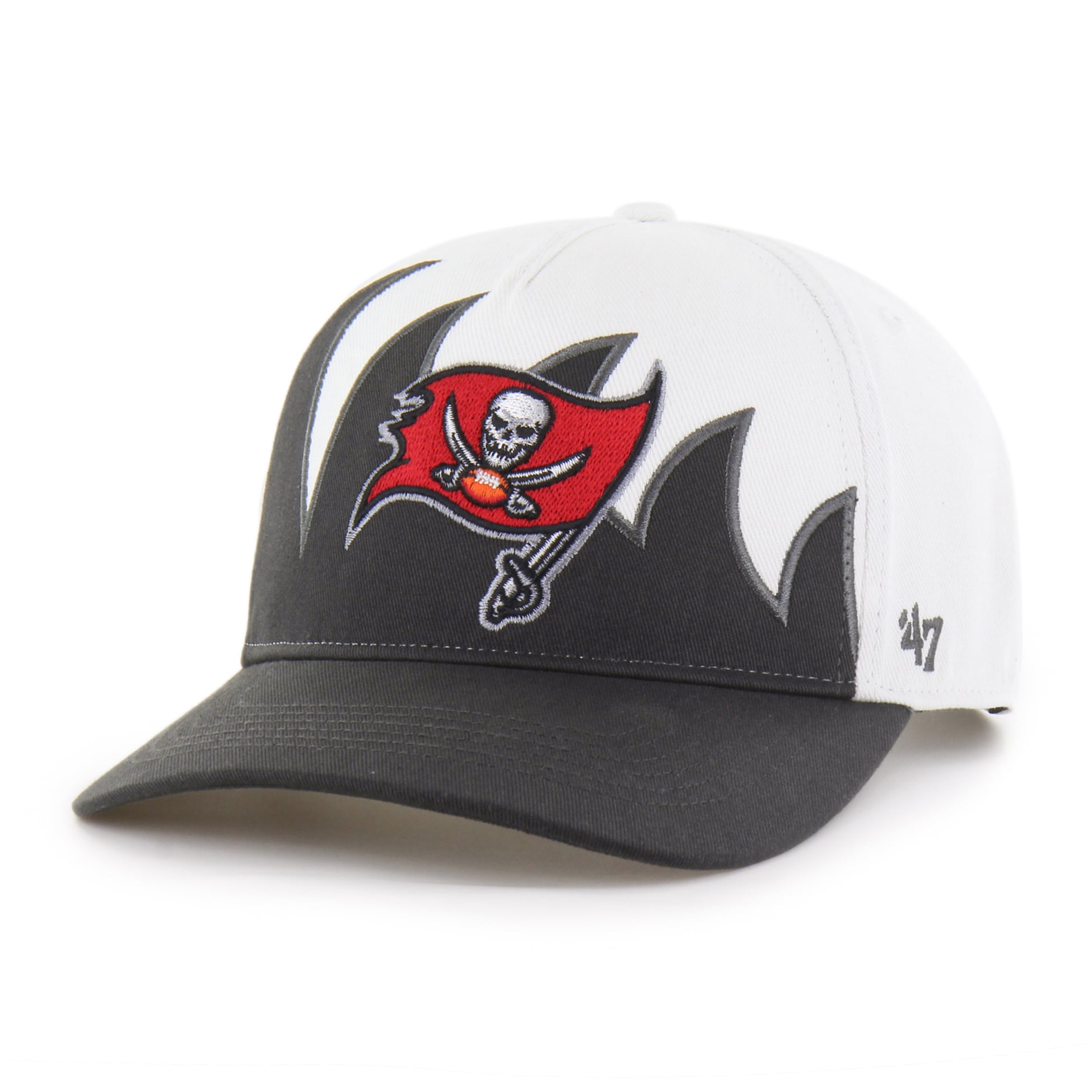 Men's '47 White Tampa Bay Buccaneers Jagged Hitch Adjustable Hat