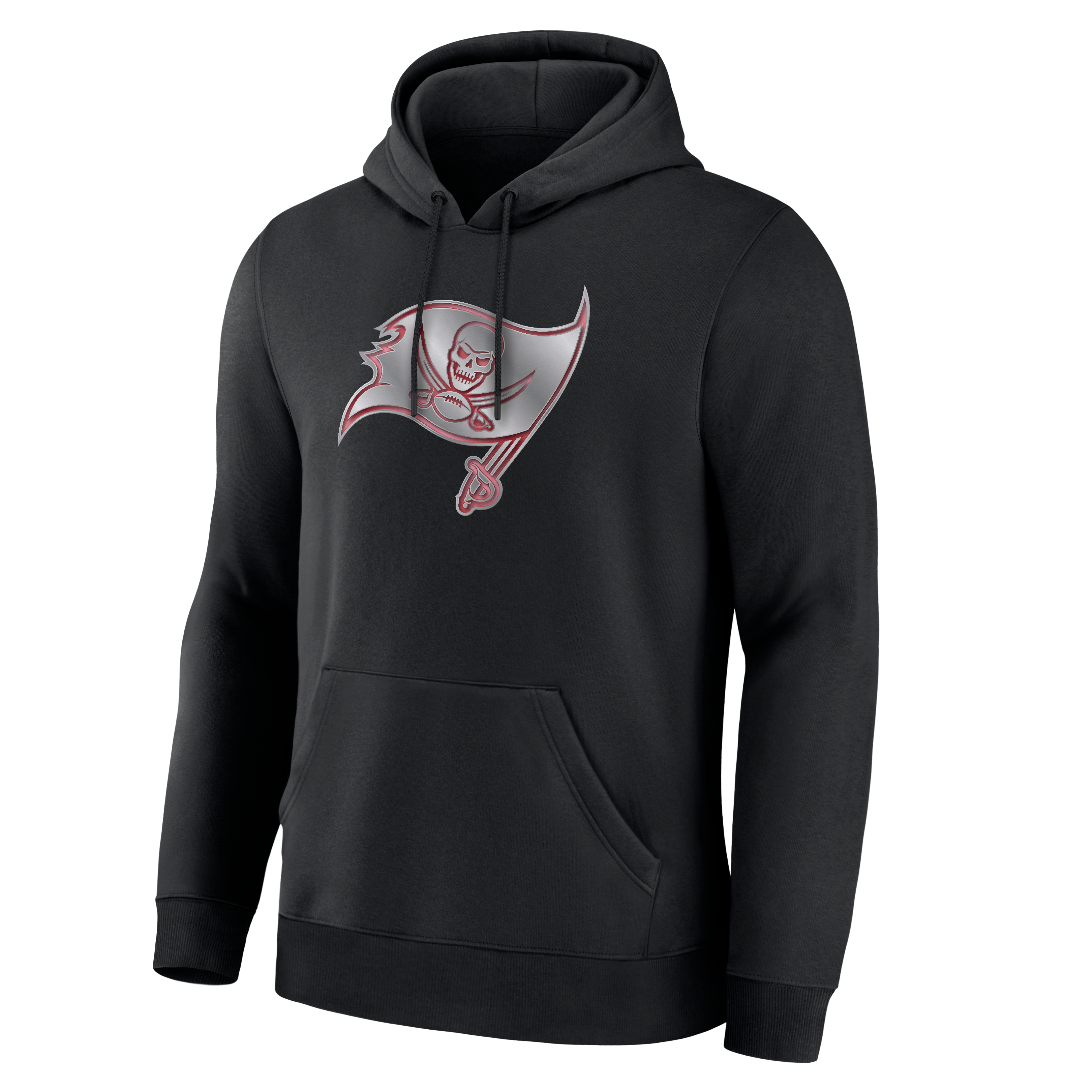 Sweat à capuche noir pour homme avec mascotte métallique des Buccaneers de Tampa Bay