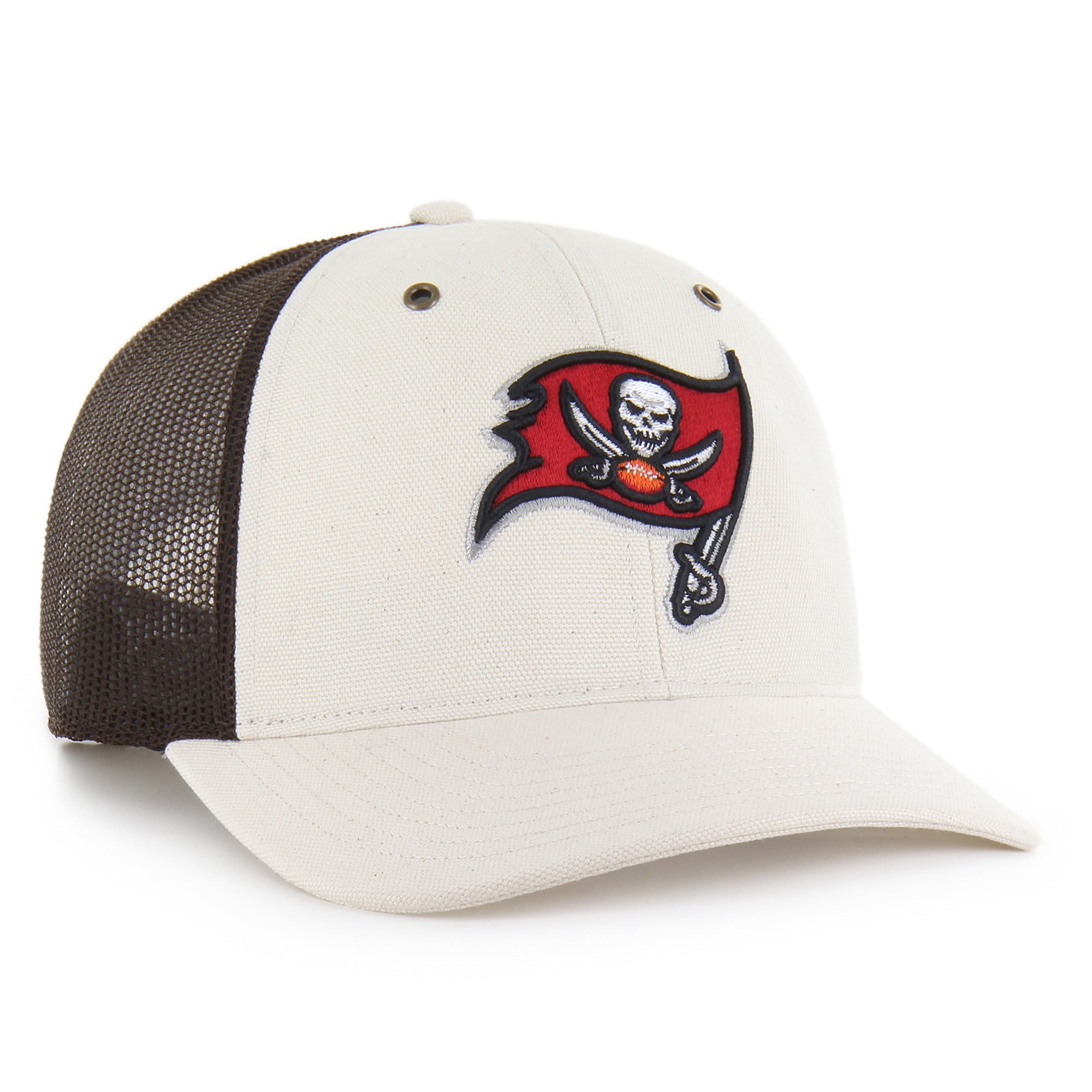 Casquette trucker ajustable Carhartt x '47 pour homme, coloris naturel/marron, Tampa Bay Buccaneers.