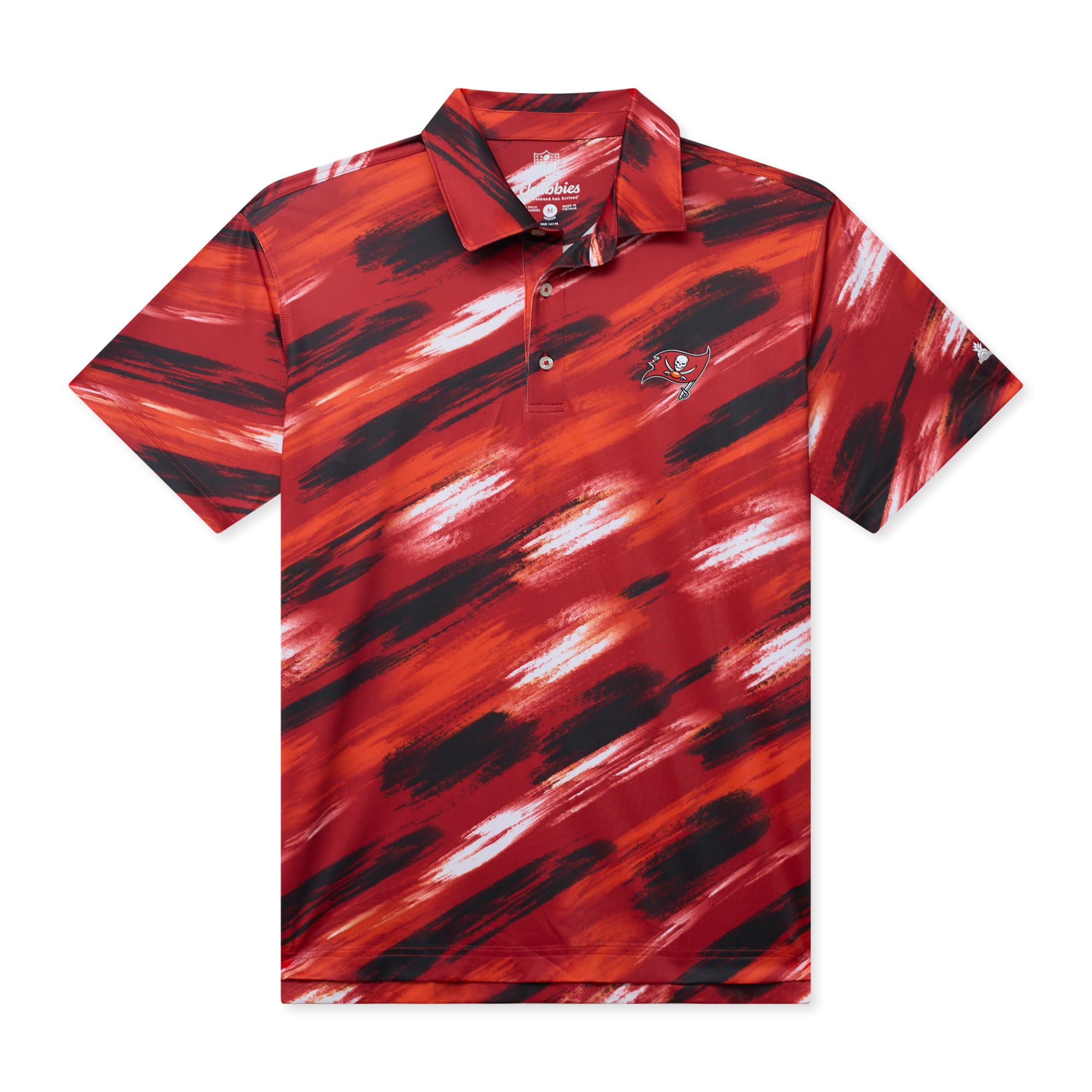 Polo Chubbies rouge Tampa Bay Buccaneers Color Blitz pour homme