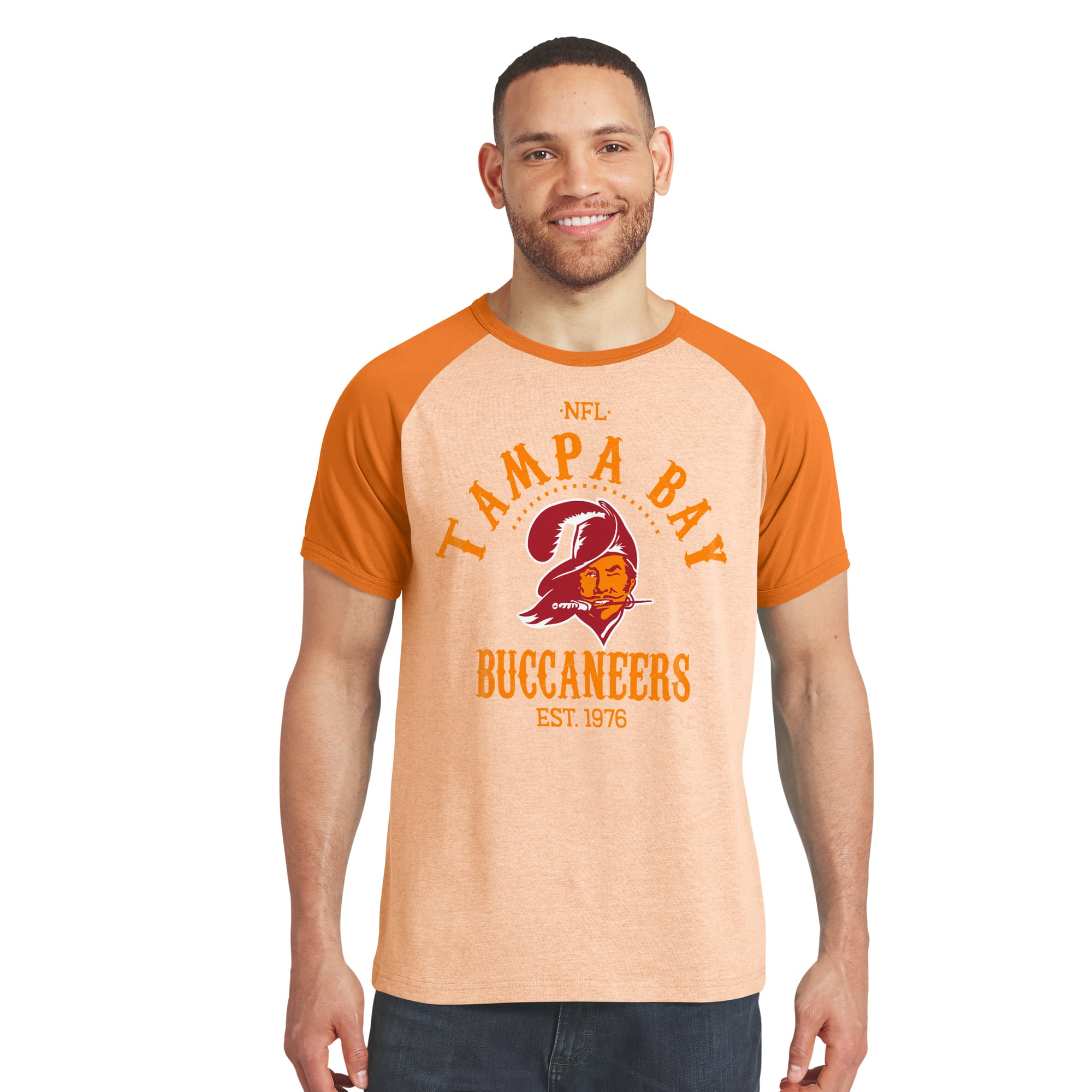 T-shirt raglan pour homme Darius Rucker Collection par Fanatics Creamsicle Tampa Bay Buccaneers