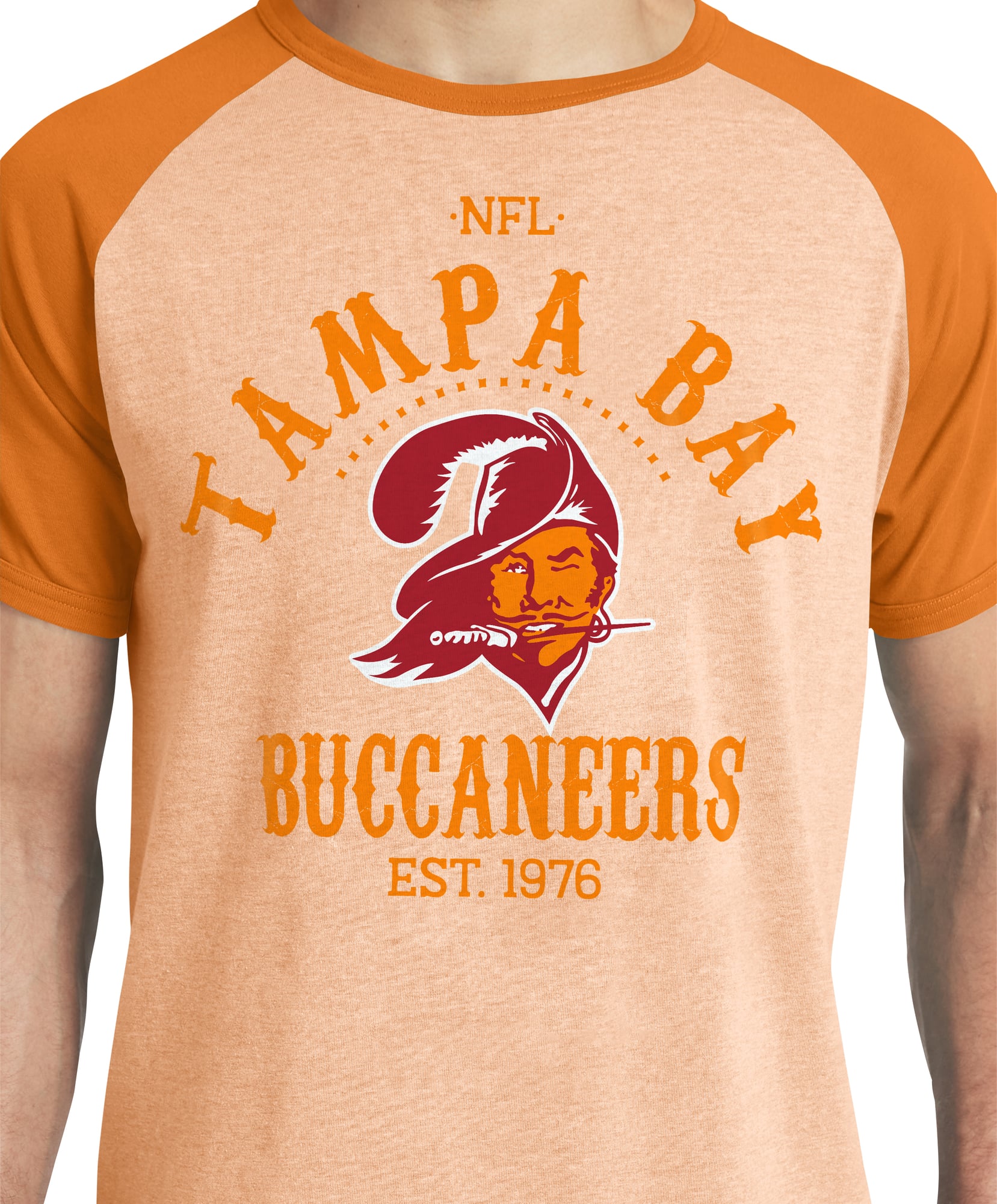 T-shirt raglan pour homme Darius Rucker Collection par Fanatics Creamsicle Tampa Bay Buccaneers