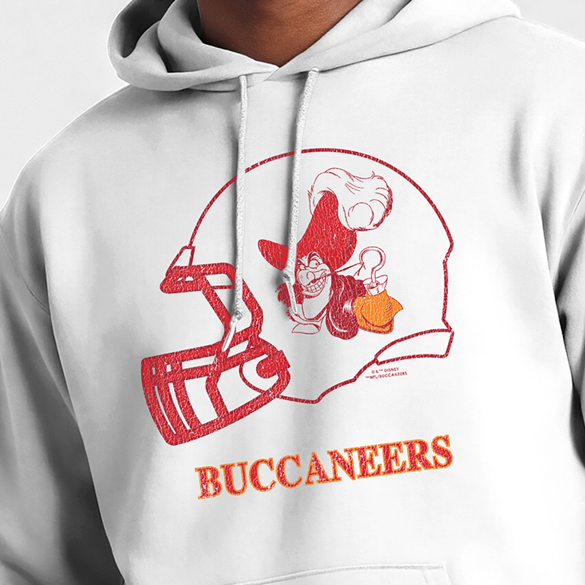 Sweat-shirt à capuche intégral blanc Disney x Champion Tampa Bay Buccaneers Powerblend pour homme
