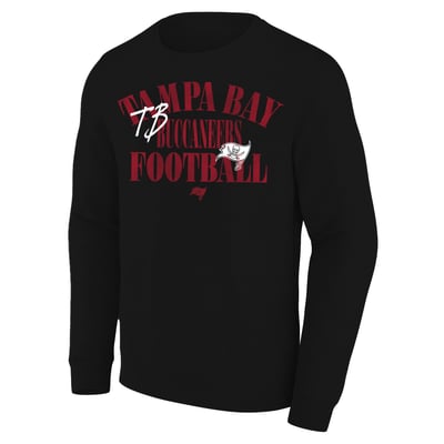 Tampa Bay Buccaneers Fanatics Big & Tall Relaxed Halftime Lead Washed Sweatshirt - Black