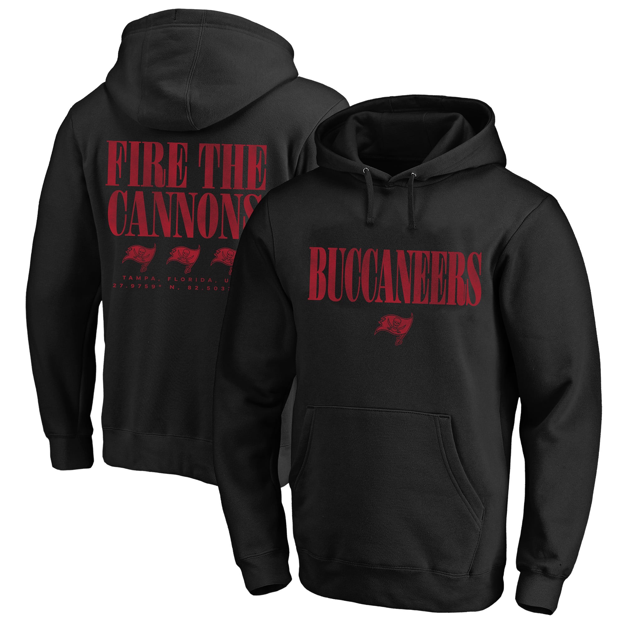 Men's Fanatics Black Tampa Bay Buccaneers Big & Tall Relaxed Intense Rivalry Hoodie
