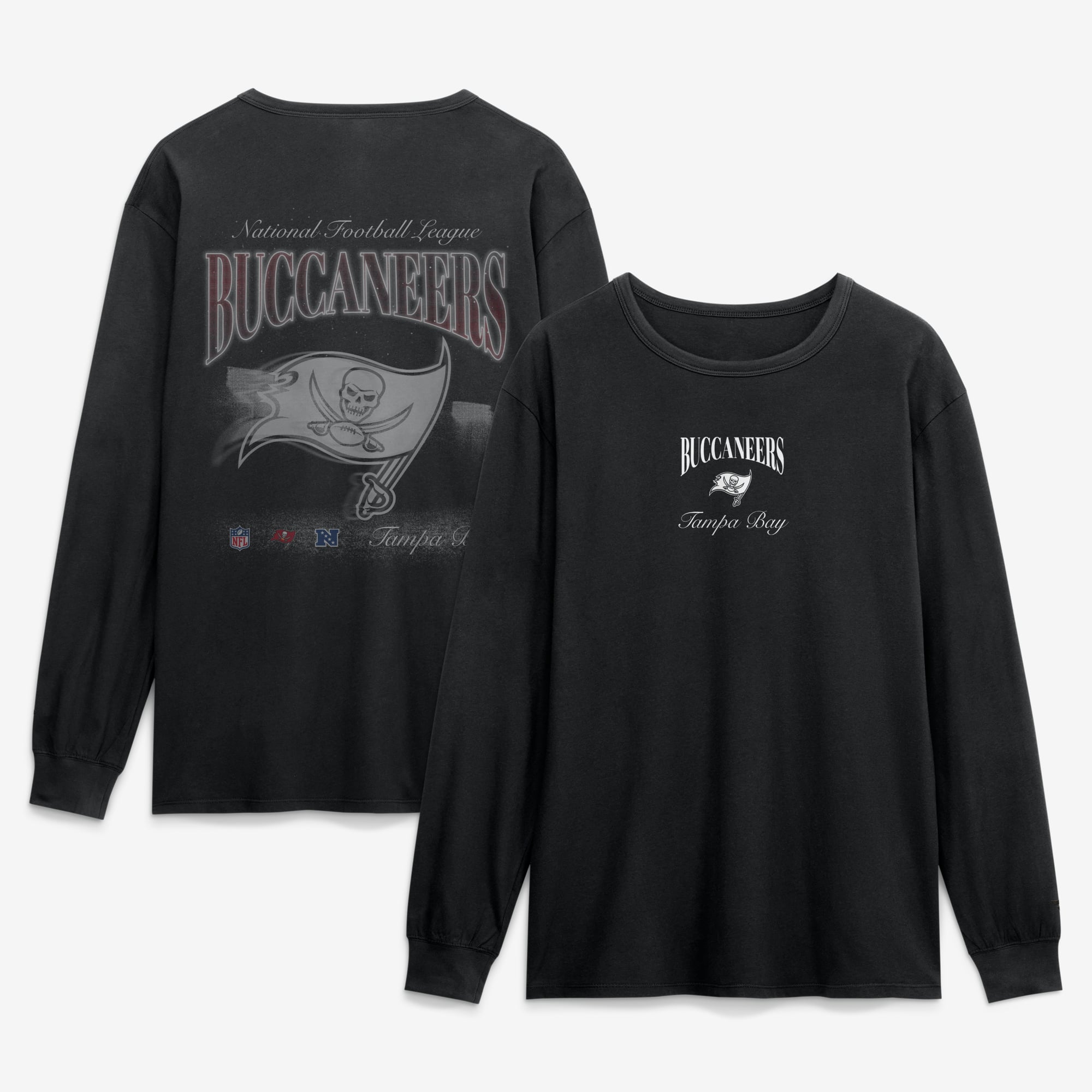 Men's Fanatics Black Tampa Bay Buccaneers Midnight Falls Long Sleeve T-Shirt